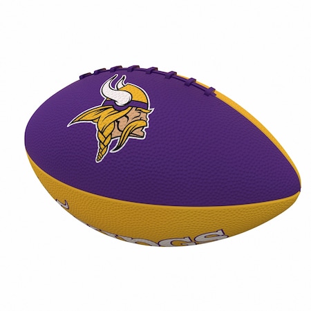 Logo Brands Minnesota Vikings Pinwheel Logo Junior-Size Rubber Football 618-93JR-2